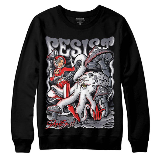 Jordan 14 Retro 'Stealth' DopeSkill Sweatshirt Resist Graphic Streetwear - Black