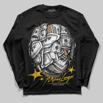 Yellow Sneakers DopeSkill Long Sleeve T-Shirt Money Longer Graphic Streetwear - Black