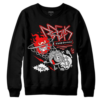 Black and White Sneakers DopeSkill Sweatshirt Break Through Graphic Streetwear - black