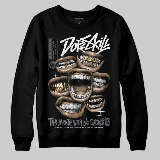 Jordan 9 Retro 'Flint Grey' 2026 DopeSkill Sweatshirt The Mouth With No Droughts Graphic Streetwear - Black