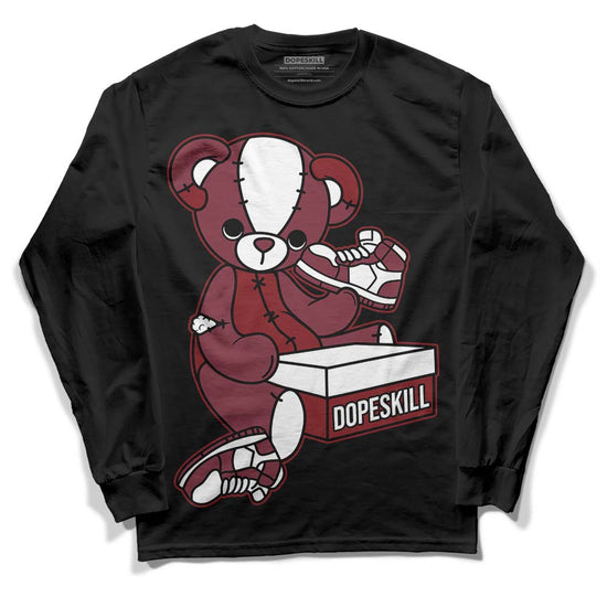 Jordan 1 Retro High OG “Team Red” DopeSkill Long Sleeve T-Shirt Sneakerhead BEAR Graphic Streetwear - Black