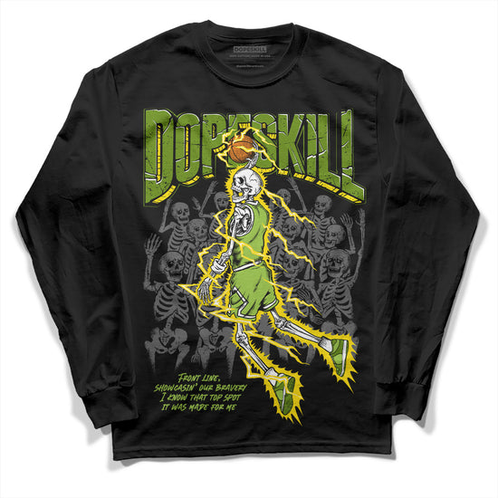 Dunk Low 'Chlorophyll' DopeSkill Long Sleeve T-Shirt Thunder Dunk Graphic Streetwear  - Black 