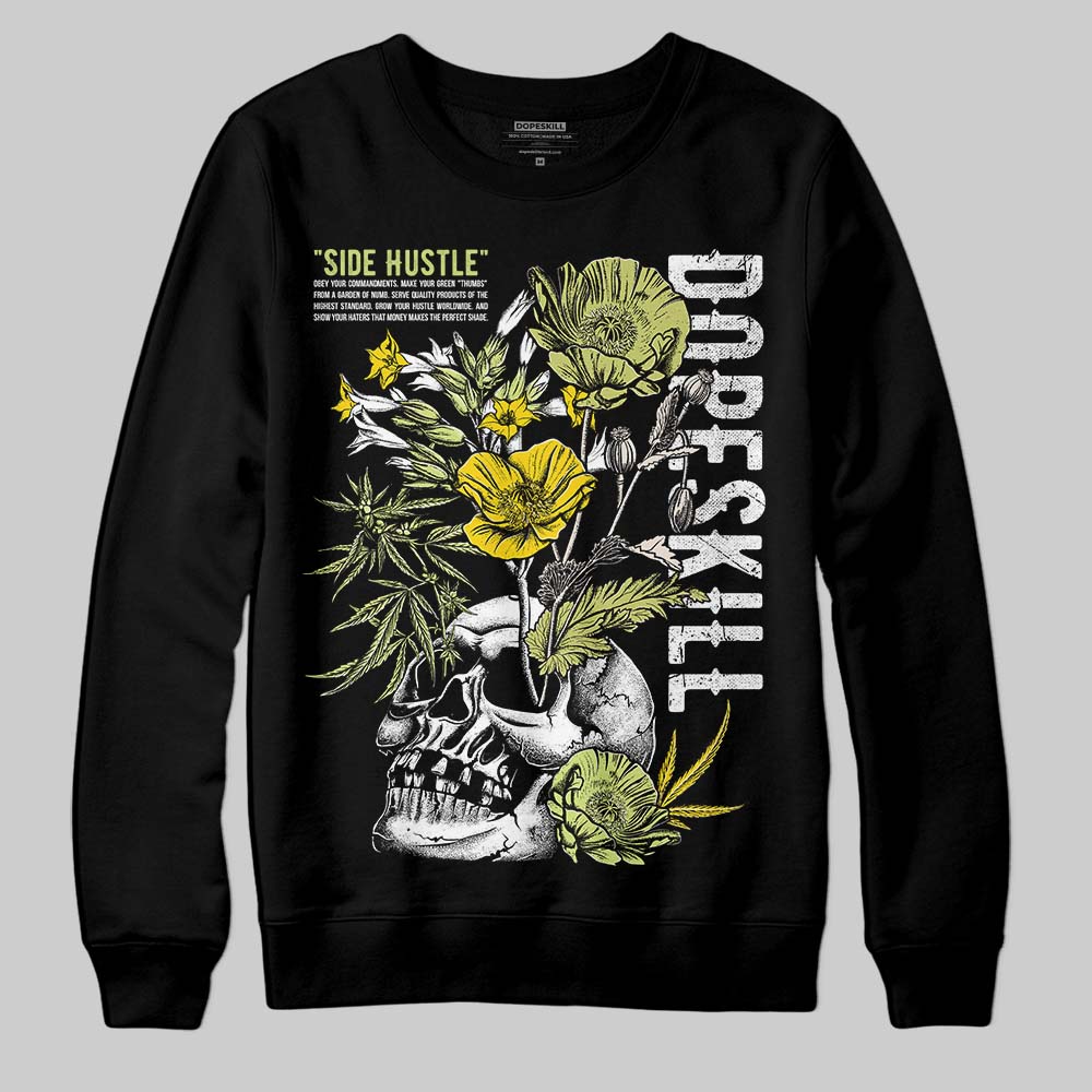 Jordan 5 “Luminous Green” DopeSkill Sweatshirt Side Hustle Graphic Streetwear - Black