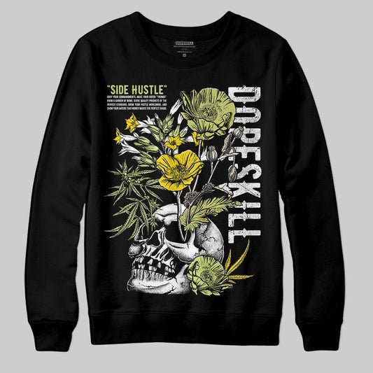 Jordan 5 “Luminous Green” DopeSkill Sweatshirt Side Hustle Graphic Streetwear - Black