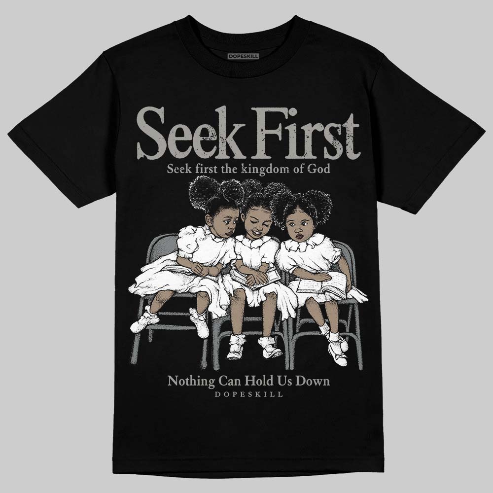 Jordan 9 Cool Grey DopeSkill T-Shirt New Seek First Graphic Streetwear - Black