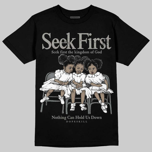 Jordan 9 Cool Grey DopeSkill T-Shirt New Seek First Graphic Streetwear - Black