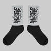 Wolf Grey 12s DopeSkill Sublimated Socks Hustle Graphic