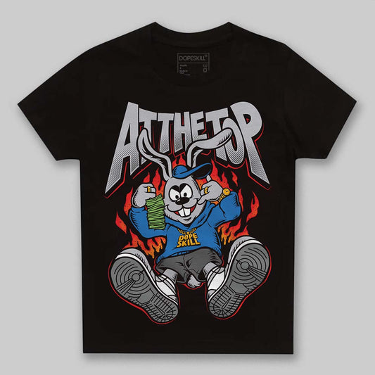 Grey Sneakers DopeSkill Toddler Kids T-shirt At The Top Graphic Streetwear - Black