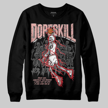 Jordan 1 Low OG “Rust Pink” DopeSkill Sweatshirt Thunder Dunk Graphic Streetwear - Black