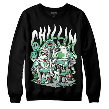 Jordan 1 High OG Green Glow DopeSkill Sweatshirt Chillin Graphic Streetwear - Black