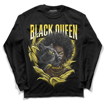 Wmns Air Jordan 11 Low 'Yellow Snakeskin' DopeSkill Long Sleeve T-Shirt New Black Queen Graphic Streetwear - Black