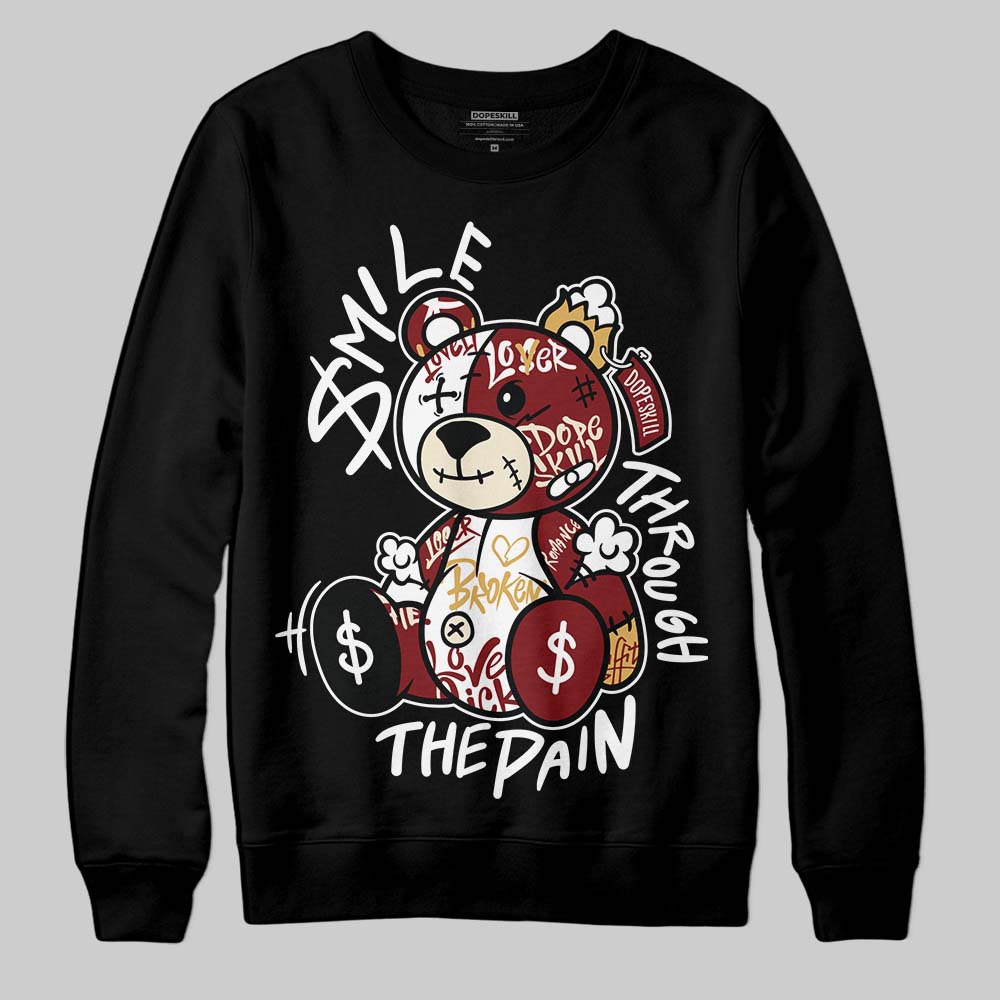 Dunk Low SE Sisterhood Sail Team Red W DopeSkill Sweatshirt Smile Through The Pain Graphic Streetwear - Black