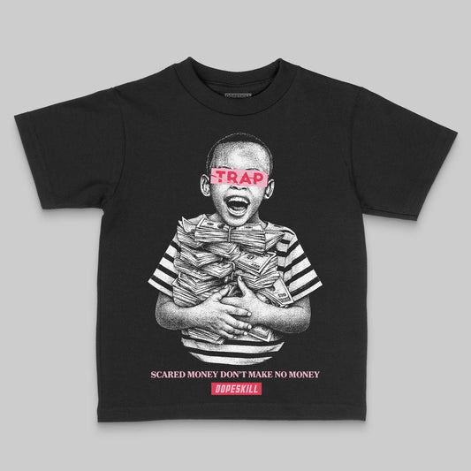 Dunk Low Valentine's Day (2026) DopeSkill Toddler Kids T-shirt Scared Money Don't Make No Money Graphic Streetwear - black