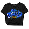 Royal Blue Sneakers DopeSkill Women's Crop Top Rare Breed Type Graphic Streetwear  - Black 