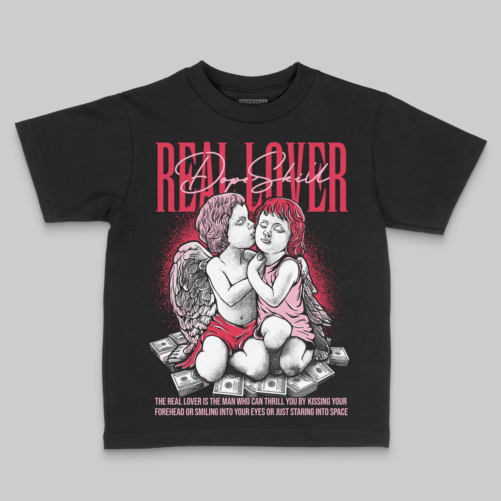 Dunk Low Valentine's Day (2026) DopeSkill Toddler Kids T-shirt Real Lover Graphic Streetwear - Black