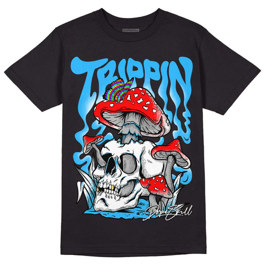 Jordan 2 Low "University Blue" DopeSkill T-Shirt Trippin Graphic Streetwear - Black