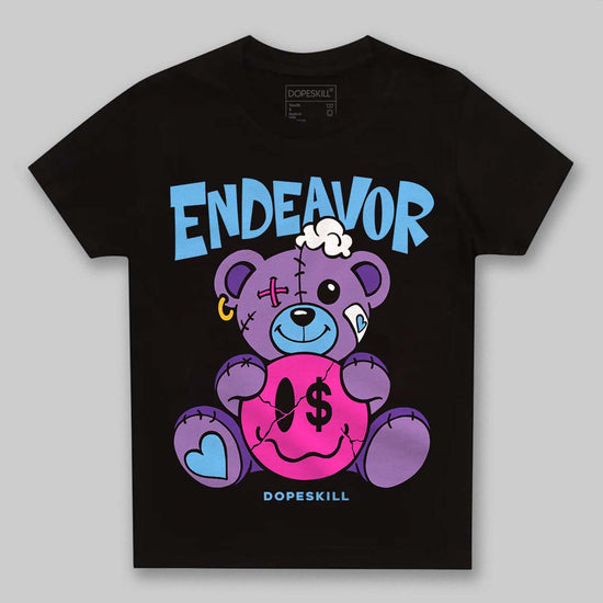 PURPLE Sneakers DopeSkill Toddler Kids T-shirt Endeavor Graphic Streetwear - Black