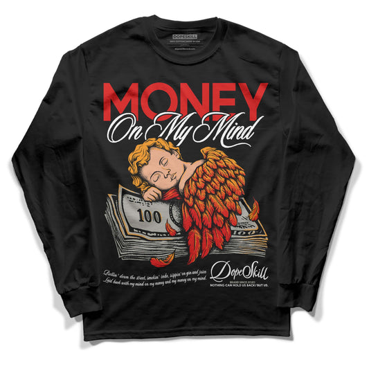 Jordan 3 Fire Red DopeSkill Long Sleeve T-Shirt MOMM Graphic Streetwear - Black