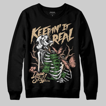 TAN Sneakers DopeSkill Sweatshirt Keepin' It Real Graphic Streetwear - Black