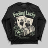Jordan 4 WMNS “Seafoam” (2025) DopeSkill Long Sleeve T-Shirt Feeling Lucky Graphic Streetwear - Black
