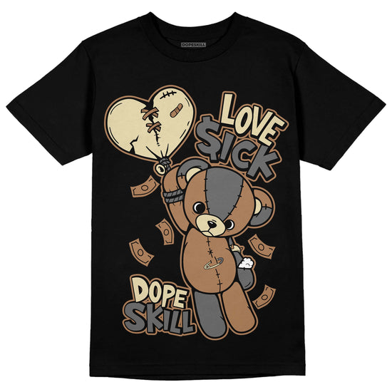 Jordan 6 WMNS Gore-Tex Brown Kelp DopeSkill T-Shirt Love Sick Graphic Streetwear - Black