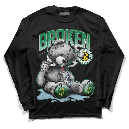 Jordan 5 “Lucky Green” DopeSkill Long Sleeve T-Shirt Sick Bear Graphic Streetwear - Black