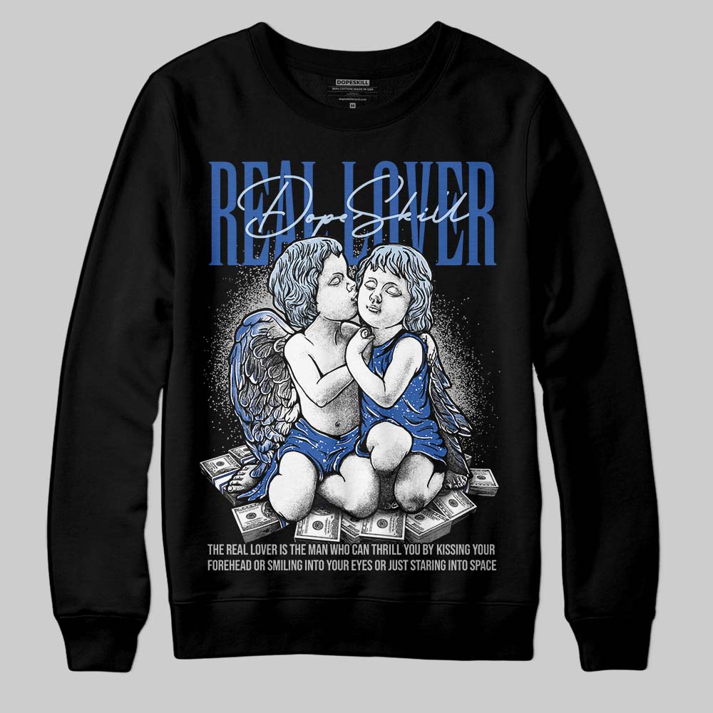 Awake NY x Jordan 5 Retro 'Black Racer Blue' DopeSkill Sweatshirt Real Lover Graphic Streetwear - Black