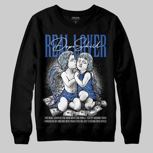 Awake NY x Jordan 5 Retro 'Black Racer Blue' DopeSkill Sweatshirt Real Lover Graphic Streetwear - Black