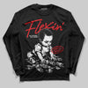 Red Sneakers DopeSkill Long Sleeve T-Shirt Flexin' Graphic Streetwear - Black
