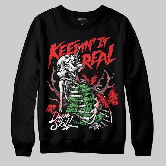 Black and White Sneakers DopeSkill Sweatshirt Keepin' It Real Graphic Streetwear - Black