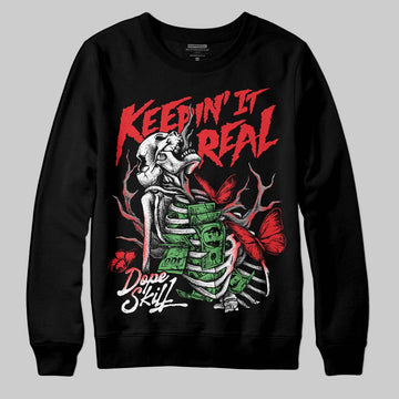 Black and White Sneakers DopeSkill Sweatshirt Keepin' It Real Graphic Streetwear - Black