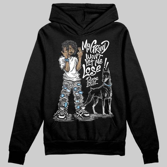 Black and White Sneakers DopeSkill Hoodie Sweatshirt My Grind Won't Let Me Lose Graphic Streetwear - black