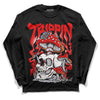 Jordan 4 Retro Red Cement DopeSkill Long Sleeve T-Shirt Trippin Graphic Streetwear - Black