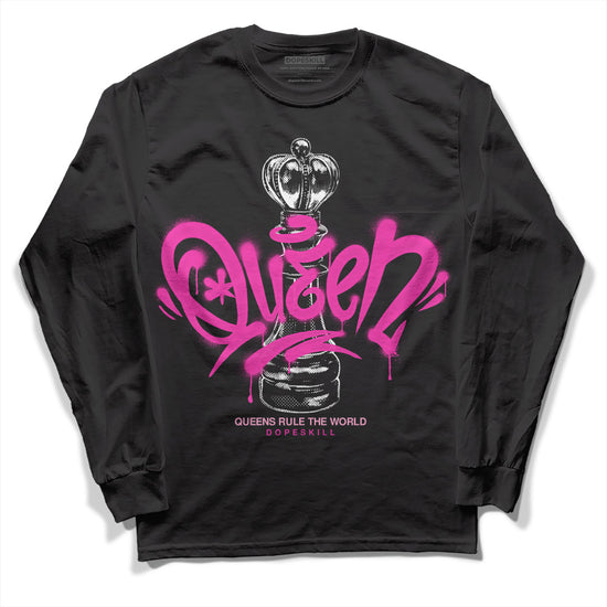 Dunk Low Triple Pink DopeSkill Long Sleeve T-Shirt Queen Chess Graphic Streetwear - Black