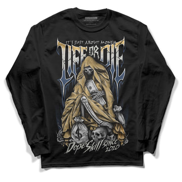 A Ma Maniere x Jordan 5 Dawn “Photon Dust” DopeSkill Long Sleeve T-Shirt Life or Die Graphic Streetwear - Black