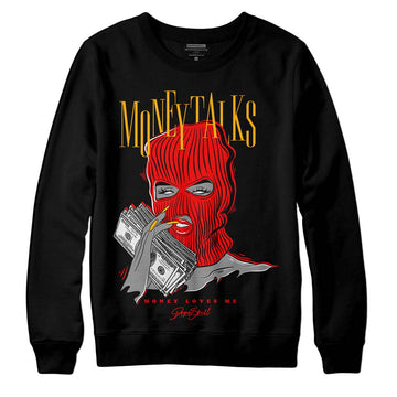 Red Sneakers DopeSkill Sweatshirt Money Talks Graphic Streetwear - Black