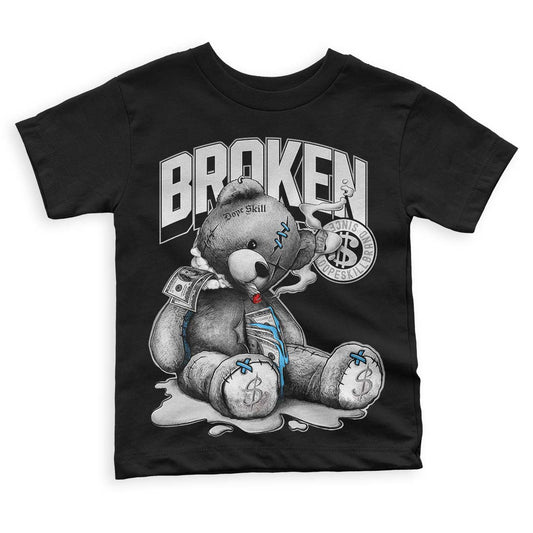 Dunk Low ‘Pure Platinum’ DopeSkill Toddler Kids T-shirt Sick Bear Graphic Streetwear - Black