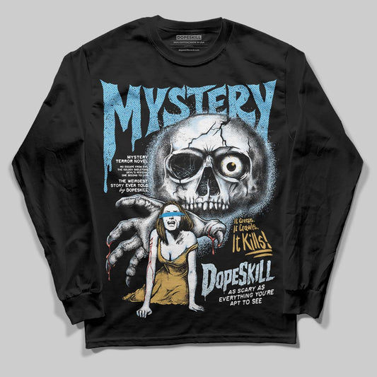 Jordan 4 Denim “Worn Blue” DopeSkill Long Sleeve T-Shirt Mystery Ghostly Grasp Graphic Streetwear - Black