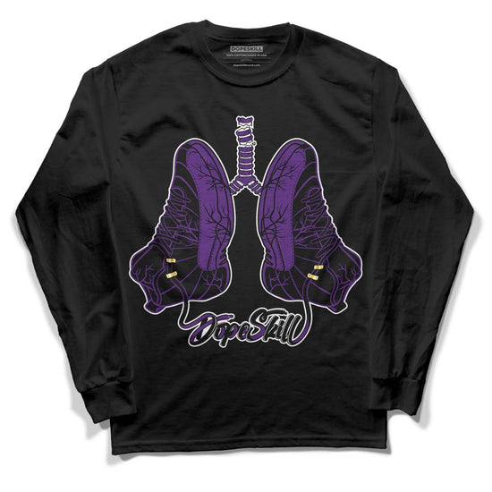 Jordan 12 “Field Purple” DopeSkill Long Sleeve T-Shirt Breathe Graphic Streetwear - Black