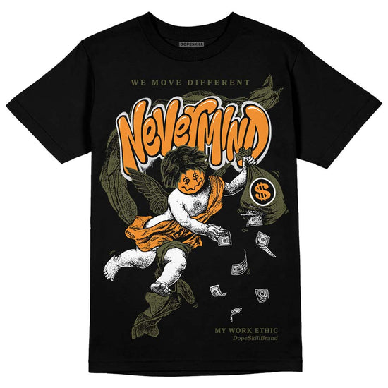 Jordan 5 "Olive" DopeSkill T-Shirt Nevermind Graphic Streetwear - Black