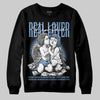 Jordan 5 Retro University Blue DopeSkill Sweatshirt Real Lover Graphic Streetwear - Black