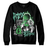 Jordan 1 High OG Green Glow DopeSkill Sweatshirt Drip'n Never Tripp'n Graphic Streetwear - Black