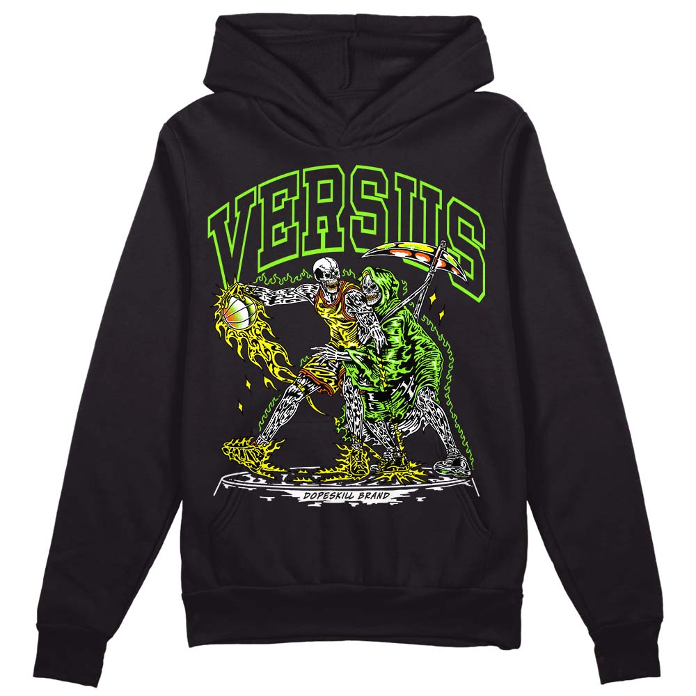 Neon Green Sneakers DopeSkill Hoodie Sweatshirt VERSUS Graphic Streetwear - Black