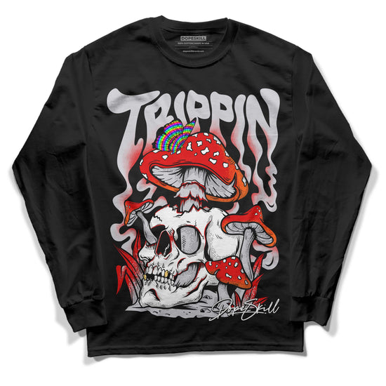 Jordan 2 Retro "Black Cement" DopeSkill Long Sleeve T-Shirt Trippin Graphic Streetwear - Black