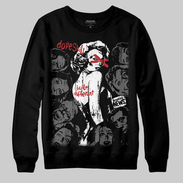 Jordan 4 “Black Cat” (2025) DopeSkill Sweatshirt Built Different Graphic Streetwear - Black