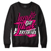 Jordan 1 Low GS “Fierce Pink” Dopeskill Sweatshirt LOVE Graphic Streetwear - Black