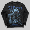 University Blue Sneakers DopeSkill Long Sleeve T-Shirt All Earned Graphic Streetwear - Black