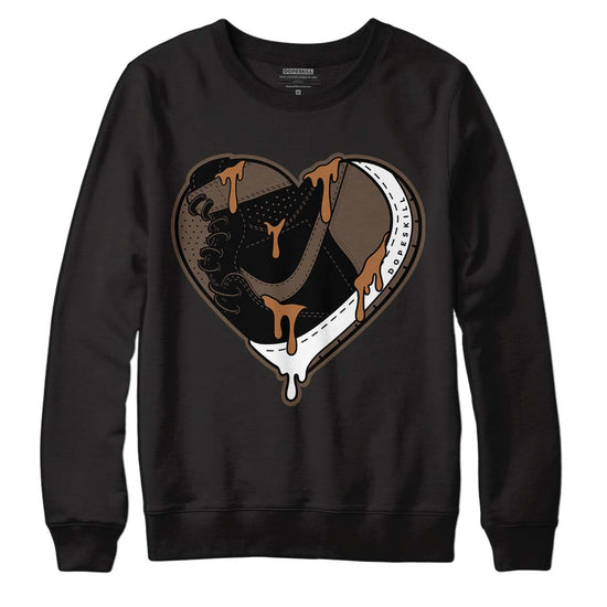 Jordan 1 Retro High OG Palomino DopeSkill Sweatshirt Heart Jordan 1 Graphic Streetwear - Black