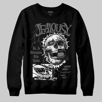 Jordan 4 “Black Cat” (2025) DopeSkill Sweatshirt Jealousy Graphic Streetwear - Black