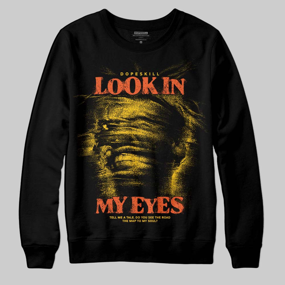 Yellow Sneakers DopeSkill Sweatshirt Look In My Eyes Graphic Streetwear - Black